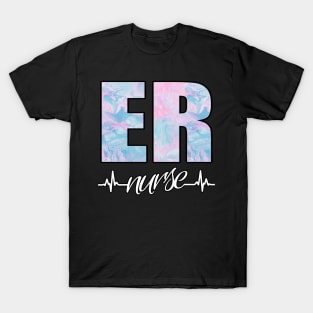 ER Nurse Heartbeat Swirl T-Shirt